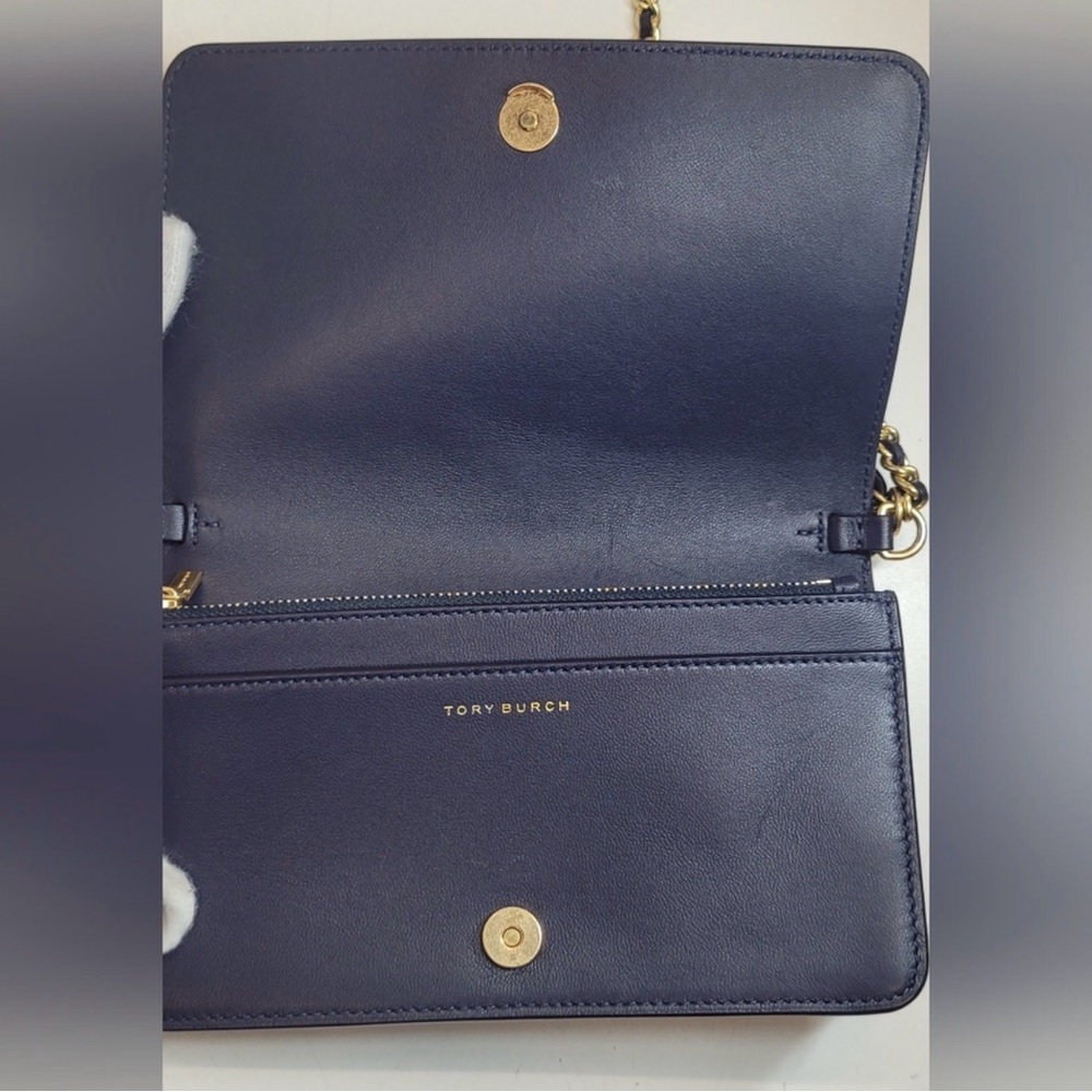 Tori Burch Floral Fleming Soft Leather Crossbody Bag - Picture 10 of 13